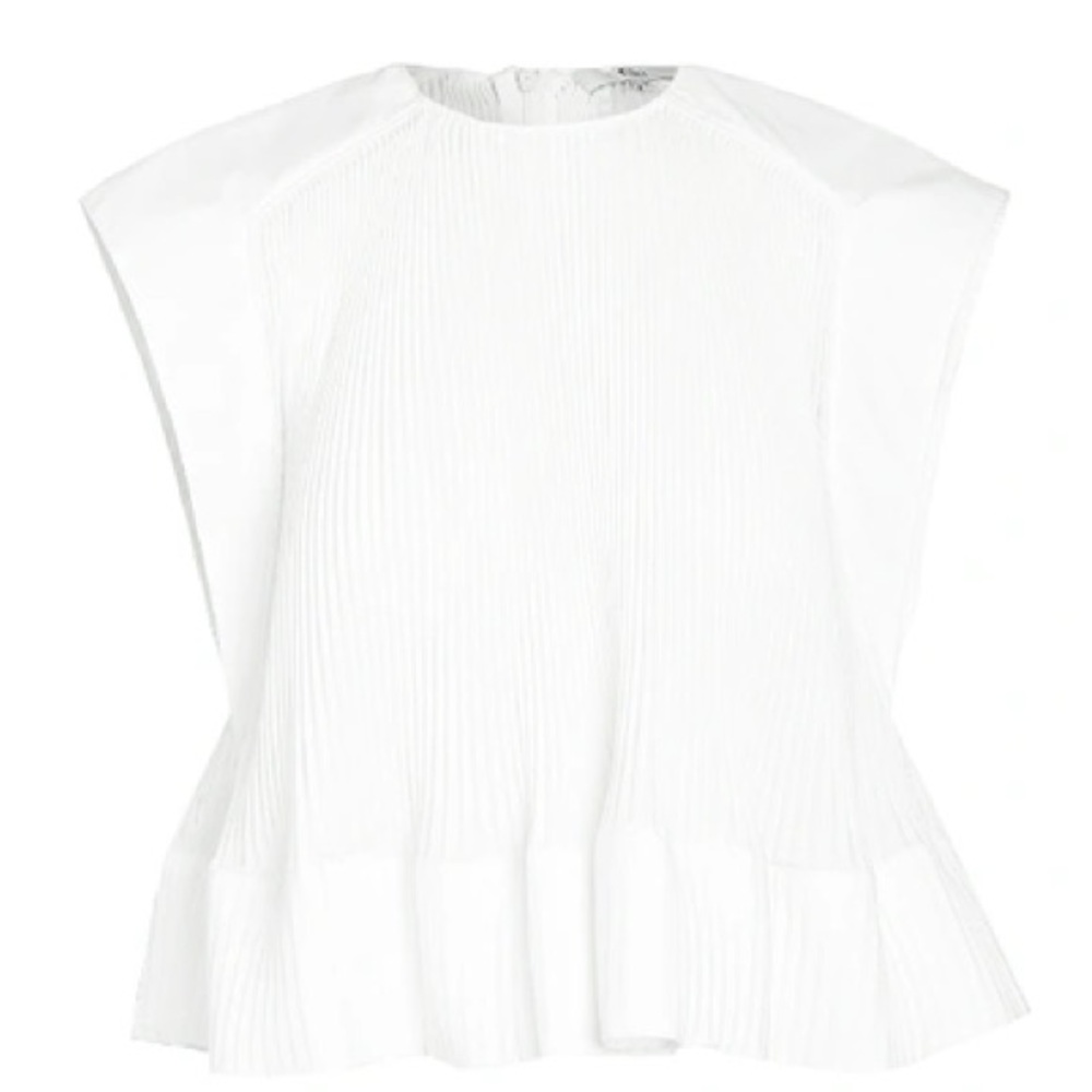 Tibi pleated yoke top